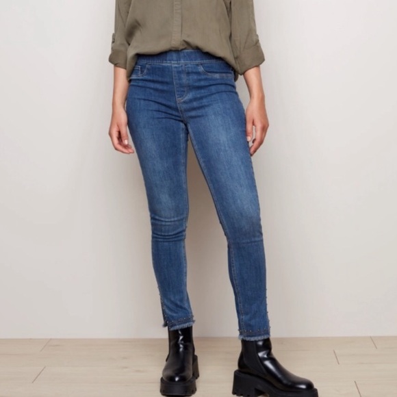 Charlie B Pull-on Skinny Jeans - Picture 1 of 15